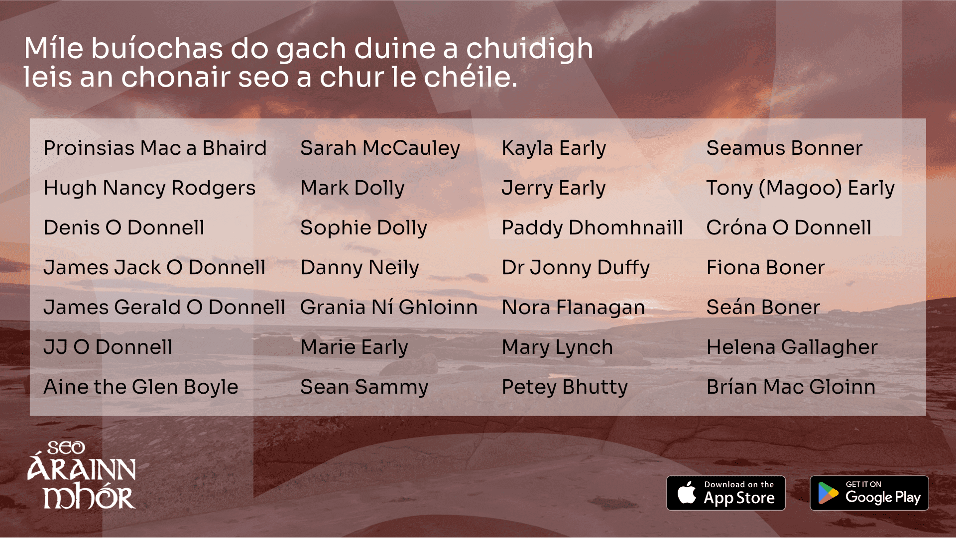 Thank You For Contributing to Seo Árainn Mhór